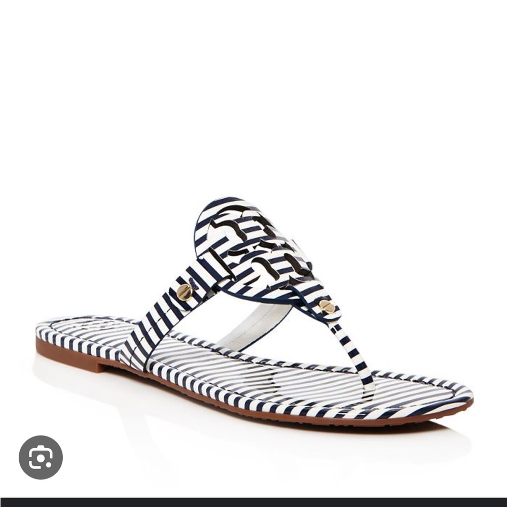 Tory Burch Striped Miller Sandals
